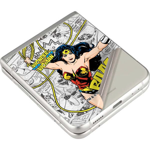 DC Comics Wonder Woman Classic Action Pose Galaxy Z Flip3 5G Skin